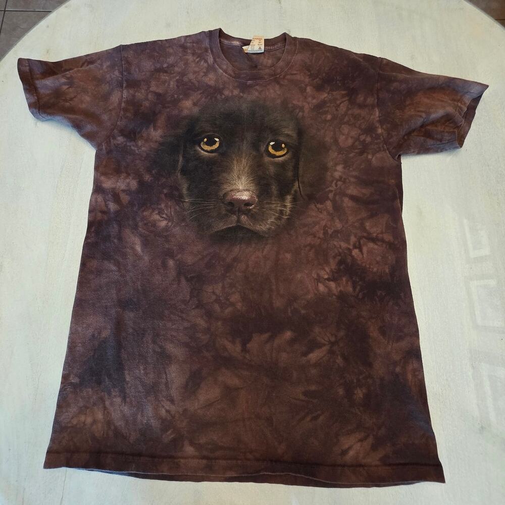 The Mountain Chocolate Lab Face Crewneck SZ Large 90's